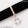 43704 xuping à la mode plus large en cuir collier triangle noble forme pendentif collier bijoux Chine en gros